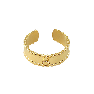 Ringe aus Stainless Steel - Rostfreiem Stahl mit &Ouml;se Gold