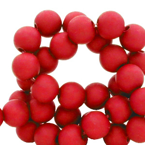 6 mm Acrylperlen Fiery red