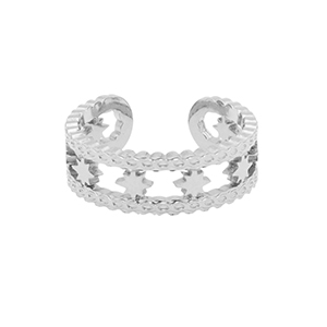 Ringe aus Stainless Steel - Rostfreiem Stahl Stern Silber