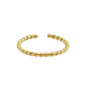 Ringe aus Stainless Steel - Rostfreiem Stahl Twist Gold