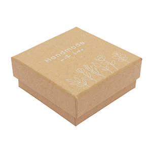 Schmuck-(Geschenk)-Box "handmade with love"&nbsp;Flowers Brown