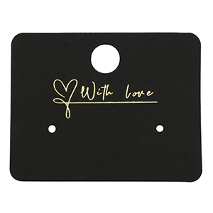 Schmuck Karten "with love" Black