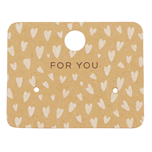 Schmuck Karten "for you" Hearts Brown