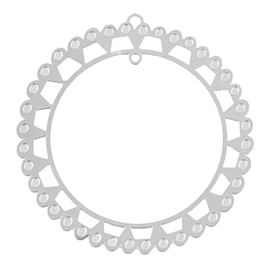 Stainless Steel - Rostfrei Stahl Anh&auml;nger Bohemian 48mm Silver