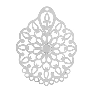 Stainless Steel - Rostfrei Stahl Anh&auml;nger Bohemian Silver