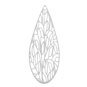 Stainless Steel - Rostfrei Stahl Anh&auml;nger Bohemian Tropfen Silver