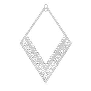 Stainless Steel - Rostfrei Stahl Anh&auml;nger Bohemian Rhombus Silver