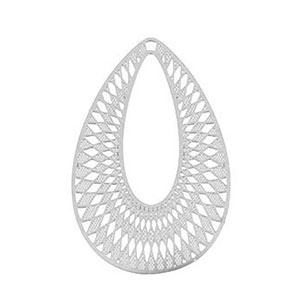 Stainless Steel - Rostfrei Stahl Anh&auml;nger Bohemian Tropfen Silver