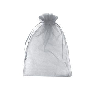 Schmuckbeutel Organza 10x12cm Light grey