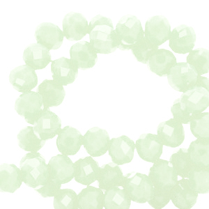 Top Glas Facett Perlen 6x4mm rondellen Mint green