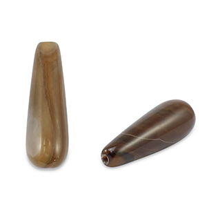 Naturstein Perlen Achat Tropfen Brown