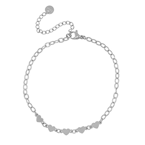 Armb&auml;nder aus Stainless Steel - Rostfreiem Stahl Herz Silver
