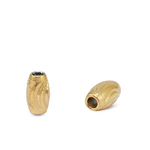 Stainless Steel - Rostfrei Stahl Perlen 3x5mm Gold