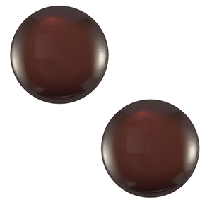 12 mm classic Cabochon Polaris Elements Lucido Cacao brown