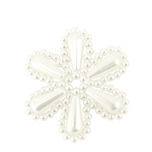 Statement-Anh&auml;nger Perlen Blume Pearl white