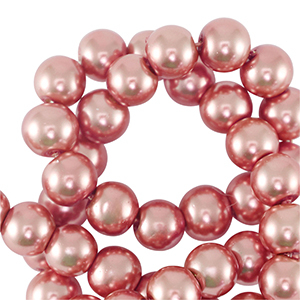 Glaswachsperlen 8mm Coral pink