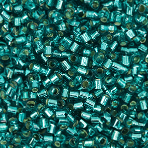 Miyuki Perlen delica's 15/0 Silver Lined Caribbean Teal DBS1209