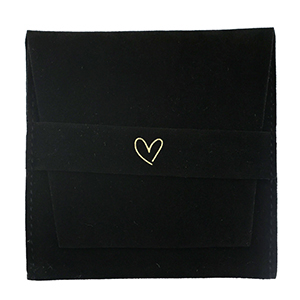 Schmuckbeutel Heart Black-gold