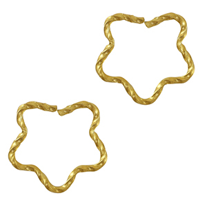 Stainless Steel - Rostfrei Stahl Schmuckzubeh&ouml;r Bindering Gold