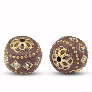 Bohemian-Perlen Purple-gold