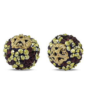 Bohemian-Perlen Dark purple-gold