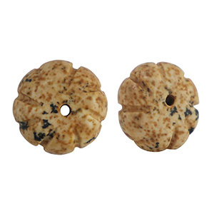 Naturstein Perlen Quarzit Blume Brown