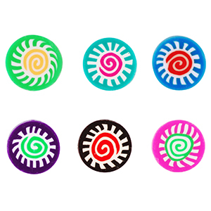 Polymer Perlen Twist Multicolor