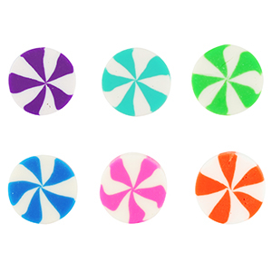 Polymer Perlen Twist Multicolor