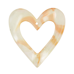 Resin Anh&auml;nger Herz Copper orange