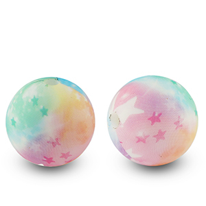 Silikonperlen 15mm runden Stern Multicolor