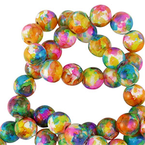 Perlen Keramik 8mm Multicolor