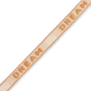 Schmuckband mit Text "dream" Beige-brown