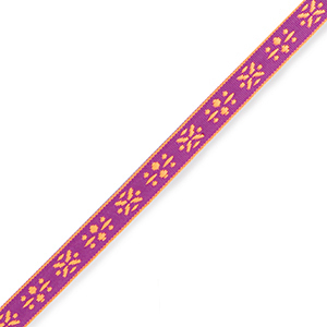 Schmuckband mit Text Flowers Neon purple-orange