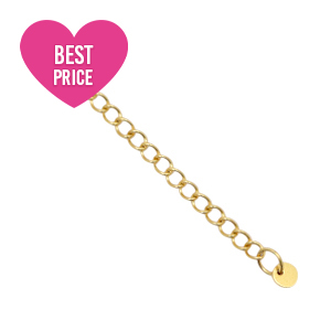 Stainless Steel - Rostfrei Stahl Schmuckzubeh&ouml;r Verl&auml;ngerungskette coin 4mm Gold