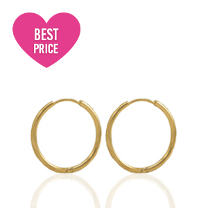 Ohrringe aus Stainless Steel - Rostfreiem Stahl Creolen 11mm Gold