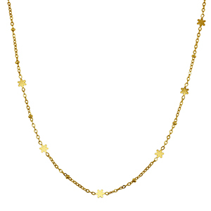 Ketten aus Stainless Steel - Rostfreiem Stahl Blume Gold