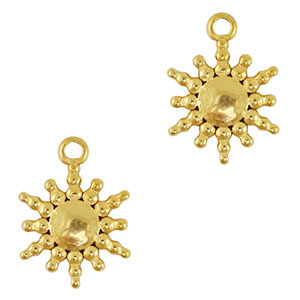 Stainless Steel - Rostfrei Stahl Anh&auml;nger Sonne Gold