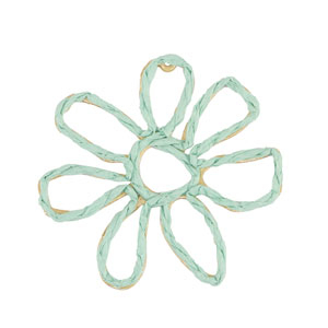 Bast Anh&auml;nger Blume 55mm Mint green