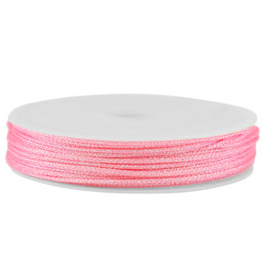 Makramee Band geflochten 1mm Pink metallic