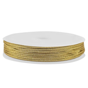 Makramee Band geflochten 1mm Gold metallic