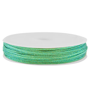 Makramee Band geflochten 0,8mm Green metallic