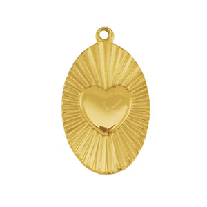 Stainless Steel - Rostfrei Stahl Anh&auml;nger Herz Gold