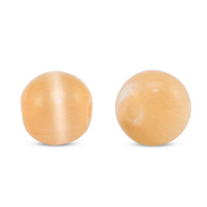 6 mm Glasperlen Cat's Eye Peach orange