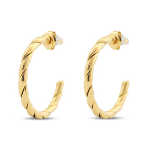 Ohrringe / Ohrstecker aus Stainless Steel - Rostfreiem Stahl Creolen Gold