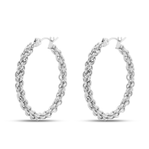 Ohrringe aus Stainless Steel - Rostfreiem Stahl Creolen Silver