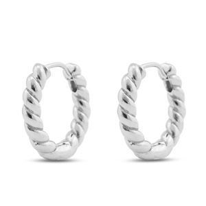 Ohrringe aus Stainless Steel - Rostfreiem Stahl Creolen Silver