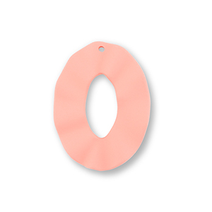 Acryl Anh&auml;nger Oval Salmon pink