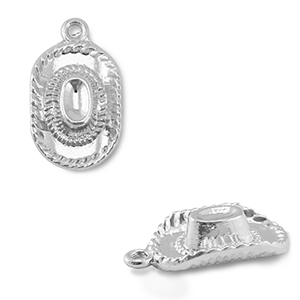 Metall Anh&auml;nger Cowboyhut Silver