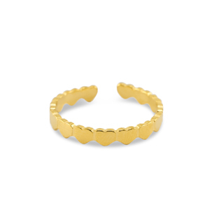 Ringe aus Stainless Steel - Rostfreiem Stahl Herz Gold