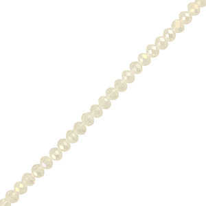 Top Glas Facett Perlen 3x2mm rondellen Transparent